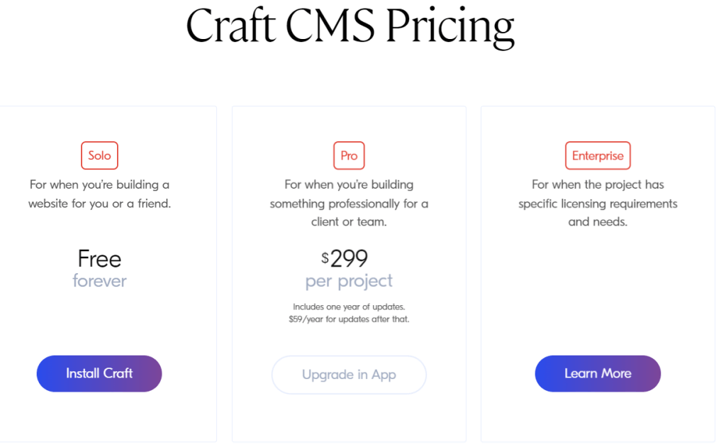 Craft CMS Pricing skrivanek