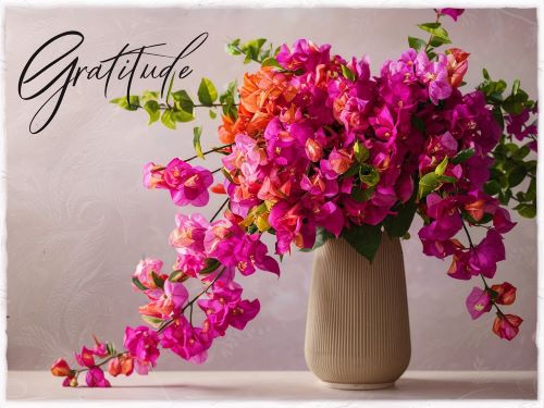 ein Strauß roser Blumen danke auf griechisch skrivanek